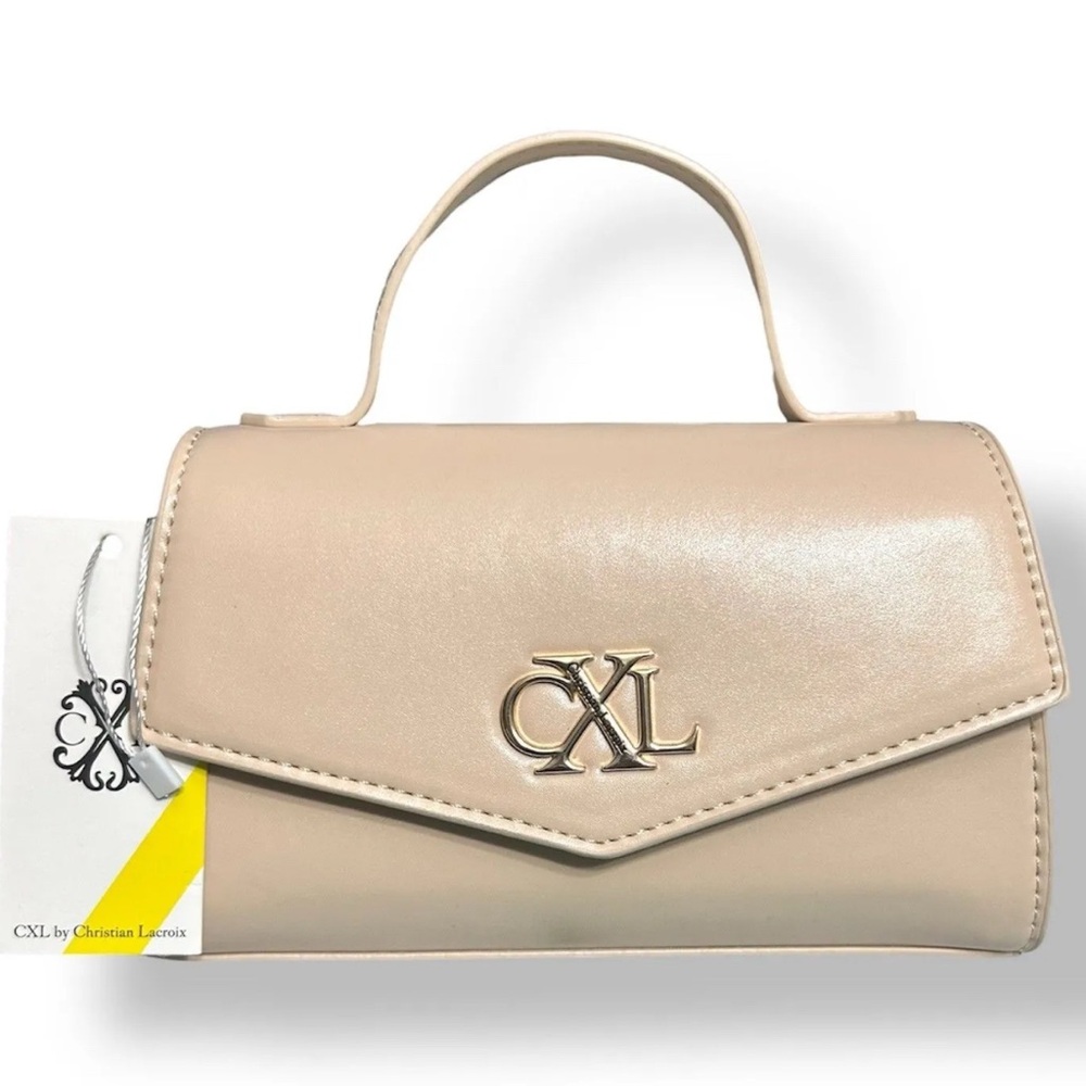 Christian Lacroix Laine Matte Patent Crossbody Bag - Panna Cotta